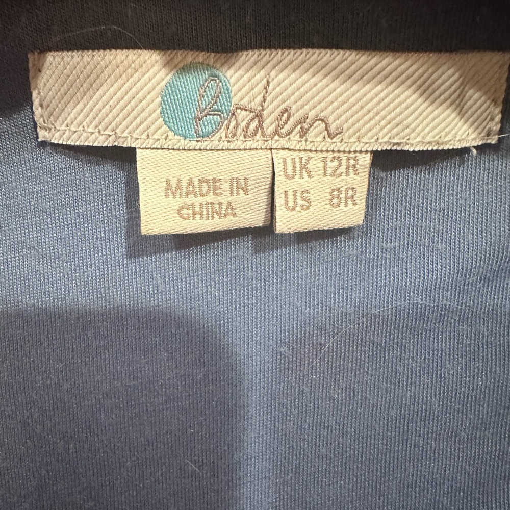BODEN โค๏ธ Emory Knit Jersey Dress in Fallen Blossom Blue Print Size 12 Cotton,EUC - Picture 8 of 8
